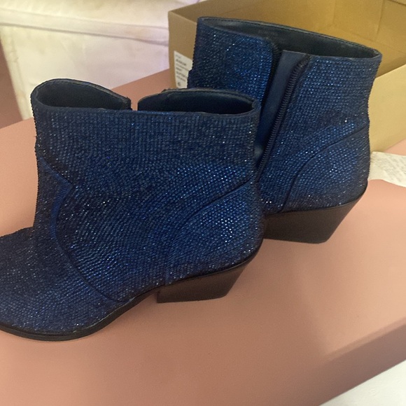 Jessica Simpson navy glitter ankle boots - Picture 5 of 5